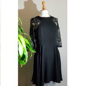 Black Lace Vintage Retro 50s Dress #07